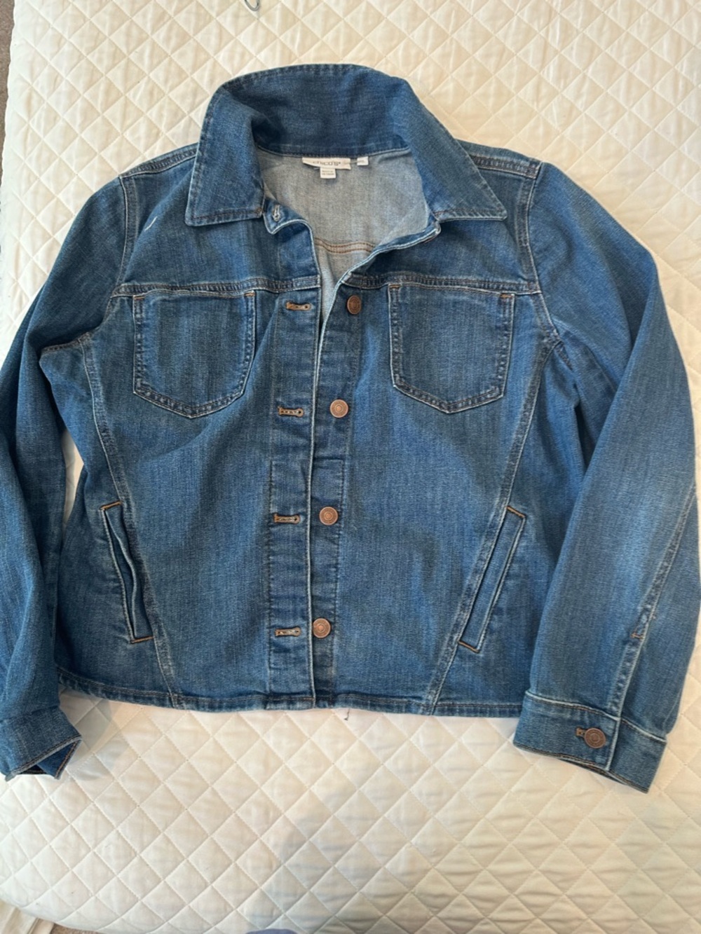 Chico's 2025 Dark Blue Denim Jacket-sz 12